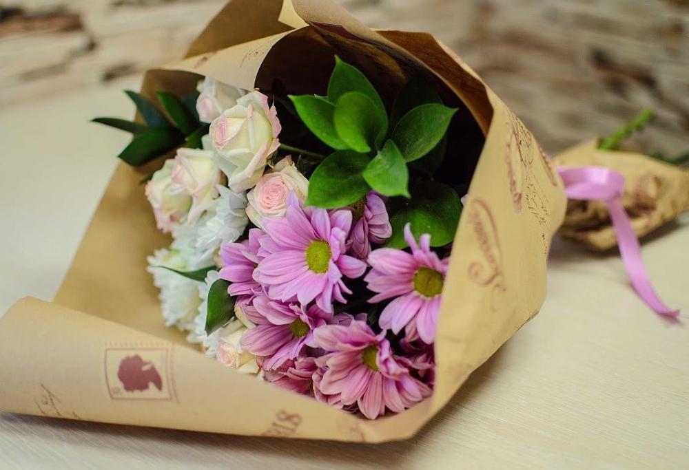 Букет цветов из: Розы и Хризантемы в Новоукраинском