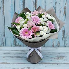 Букет цветов из:  Герберы, Альстромерии и Хризантемы в Новоукраинском