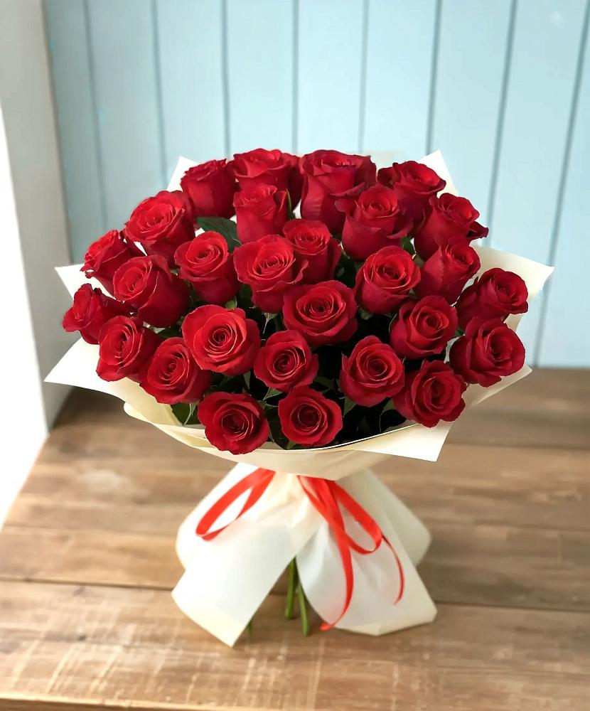 Букет 29 Красных роз в Новоукраинском