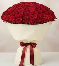 Букет 101 Красная роза Милано в Новоукраинском