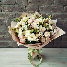 Букет цветов из:  Альстромерии, Розы и Хризантемы в Новоукраинском