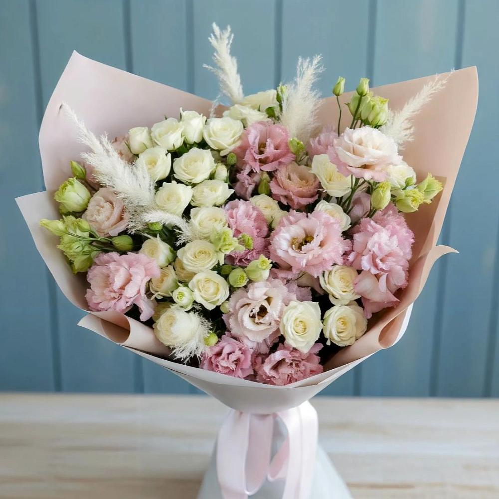 Букет цветов из: Альстромерии и Розы в Новоукраинском