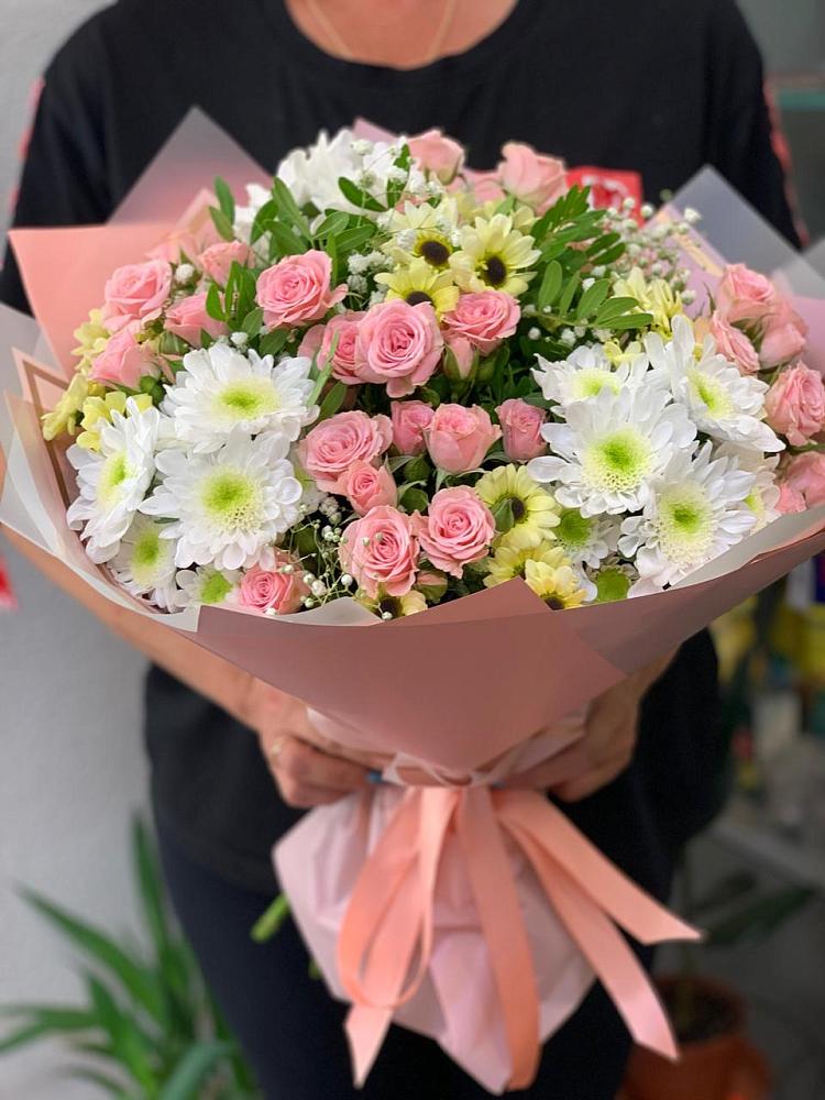 Букет цветов из: Розы и Хризантемы в Новоукраинском