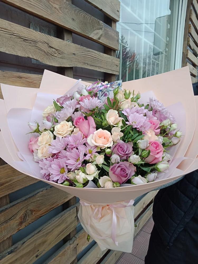 Букет цветов из: Розы и Хризантемы в Новоукраинском