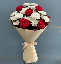 Букет цветов из:  Розы и Хризантемы в Новоукраинском