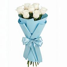 Букет 7 белых роз Проуд #REPLACE_PRED# Новоукраинском