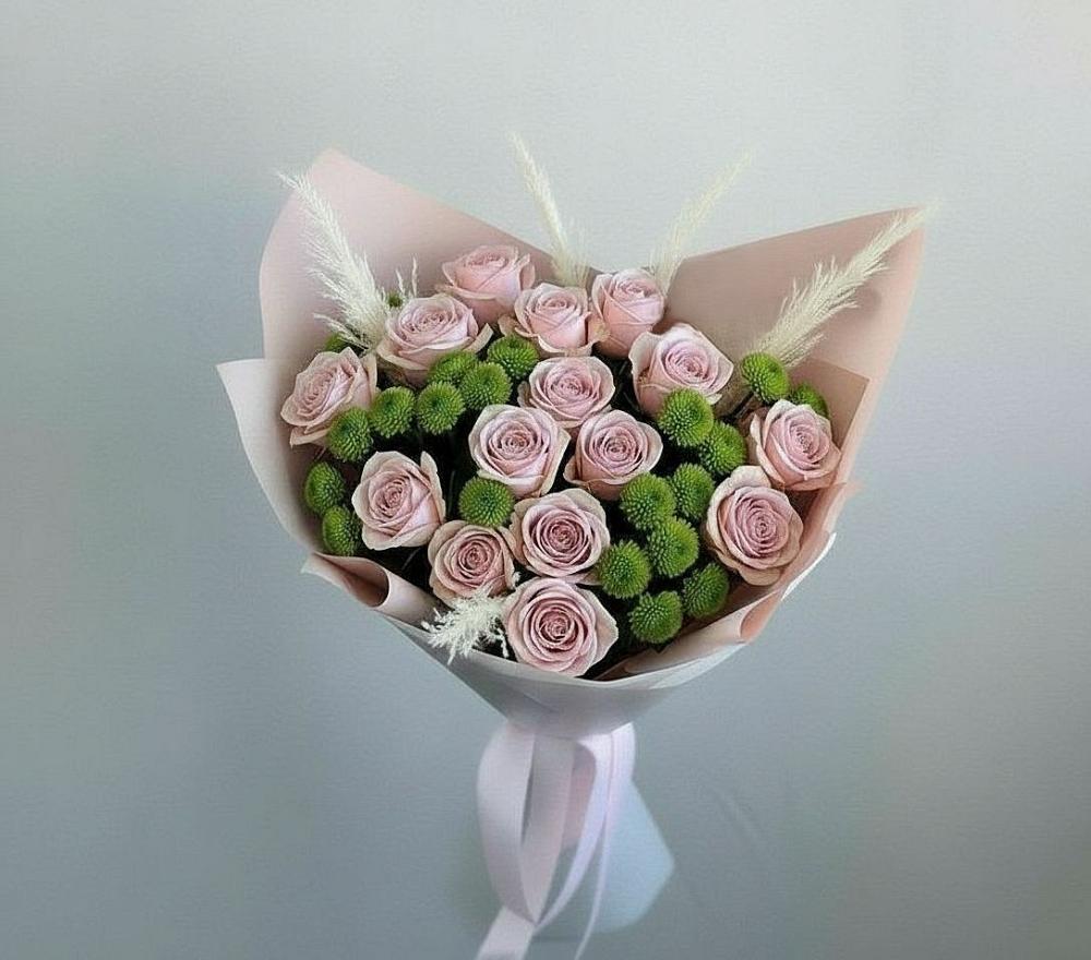 Букет цветов из: Розы и Хризантемы в Новоукраинском