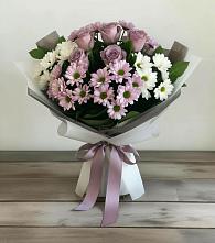 Букет цветов из:  Хризантемы и Розы #REPLACE_PRED# Новоукраинском