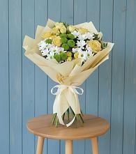 Букет цветов из:  Хризантемы и Розы в Новоукраинском