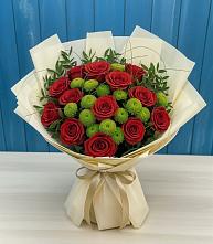 Букет цветов из:  Розы и Хризантемы в Новоукраинском