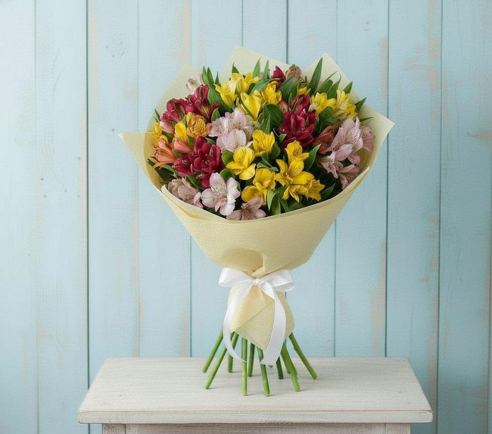 Букет цветов из: Альстромерии в Новоукраинском