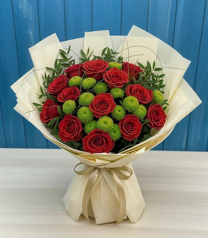 Букет цветов из: Розы и Хризантемы в Новоукраинском